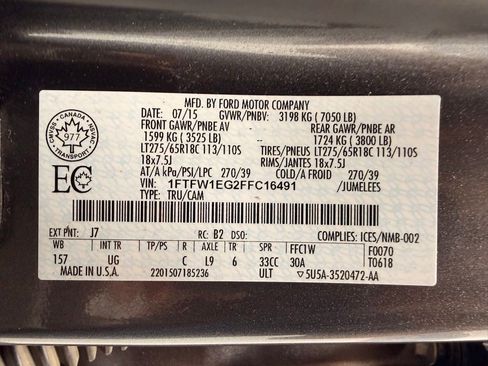 Used 2015 Ford F150 XLT w/ Equipment Group 302A Luxury image 49