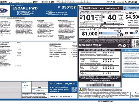 New 2025 Ford Escape SE w/ PHEV Premium Package FWD image 18