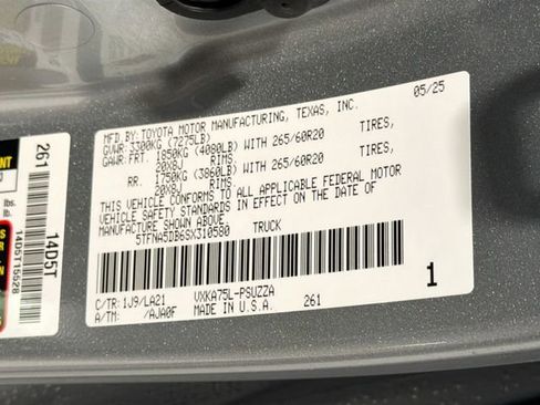 Certified 2025 Toyota Tundra Platinum AWD/4WD image 26