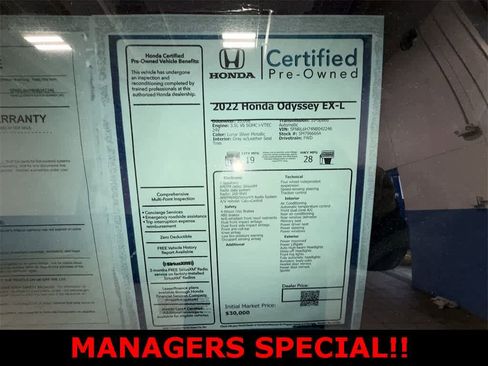 Used 2022 Honda Odyssey EX-L image 13