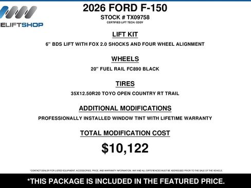 Used 2026 Ford F150 XLT w/ XLT Black Appearance Package AWD/4WD image 2