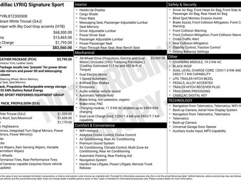 Certified 2026 Cadillac Lyriq Signature Sport w/ Nappa Leather Package AWD/4WD image 42