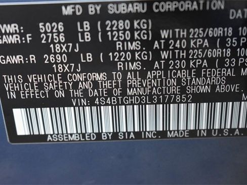 Used 2020 Subaru Outback Onyx Edition XT w/ Popular Package #2 image 35