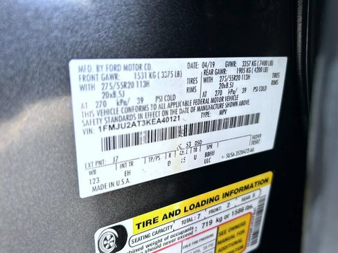 Used 2019 Ford Expedition Limited w/ Equipment Group 301A AWD/4WD image 27