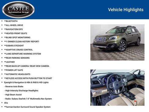 Used 2017 Subaru Outback 2.5i Limited AWD/4WD image 3