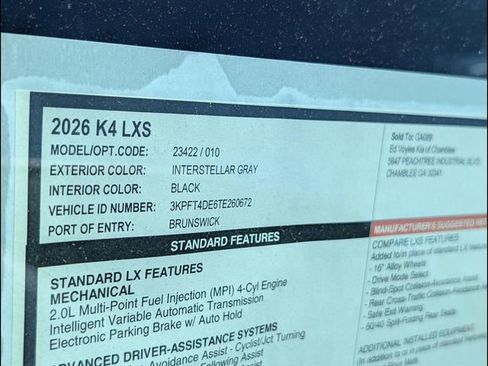 New 2026 Kia K4 FWD image 15