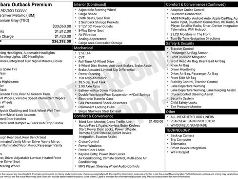 Certified 2025 Subaru Outback Premium image 33