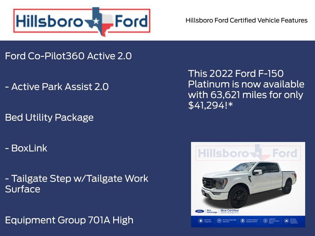 Certified 2022 Ford F150 Platinum w/ Equipment Group 701A High AWD/4WD image 17