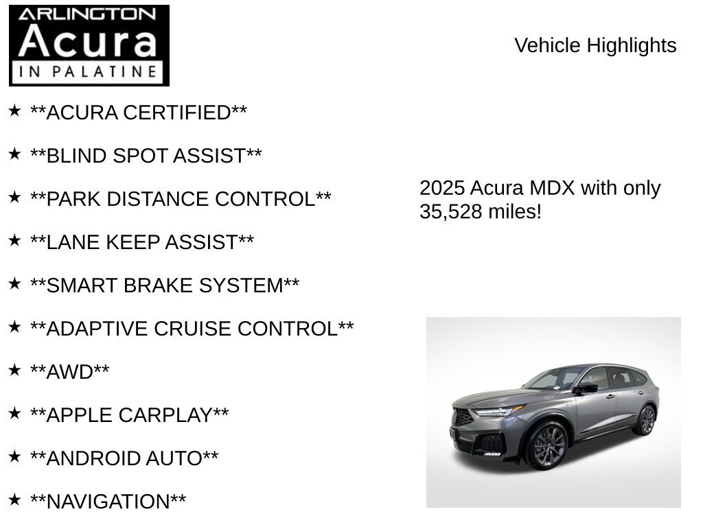 Used 2025 Acura MDX A-Spec AWD/4WD image 7