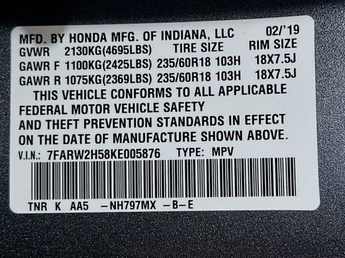 Certified 2019 Honda CR-V EX image 34