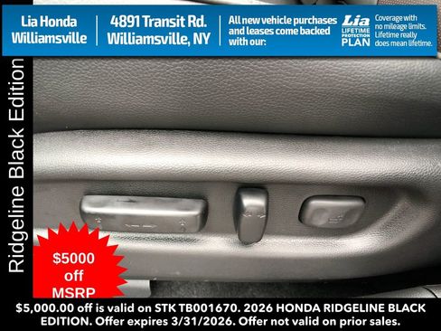 New 2026 Honda Ridgeline Black Edition image 15