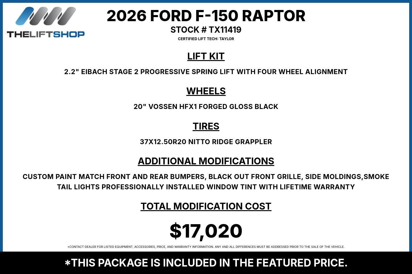 Used 2026 Ford F150 Raptor AWD/4WD image 2