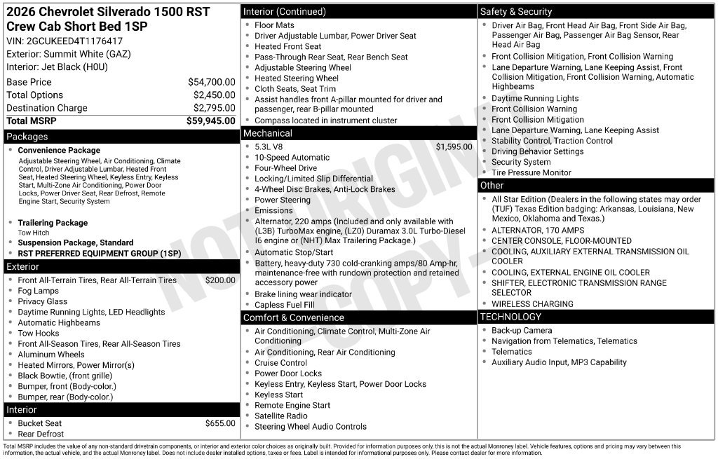 New 2026 Chevrolet Silverado 1500 RST AWD/4WD image 9