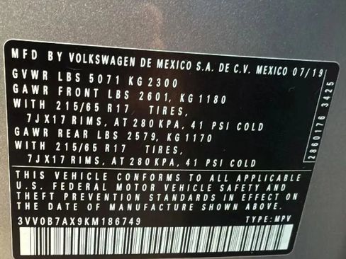 Used 2019 Volkswagen Tiguan S w/ Driver Assistance Package image 32