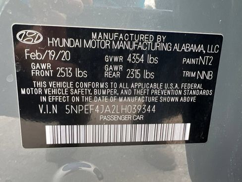 Used 2020 Hyundai Sonata SEL w/ Convenience + Sunroof Package FWD image 28