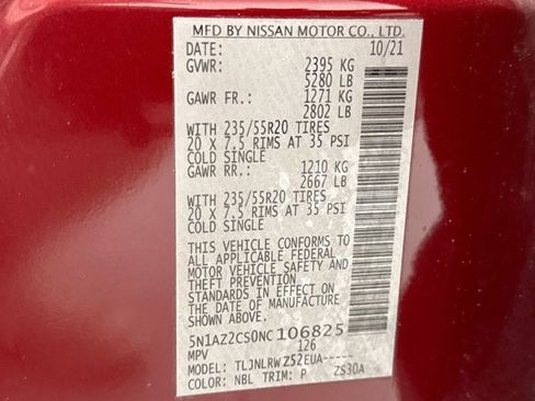 Used 2022 Nissan Murano SL w/ Cargo Package AWD/4WD image 21