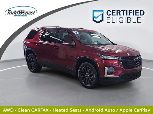Used 2022 Chevrolet Traverse RS w/ LPO, Floor Liner Package AWD/4WD image 1