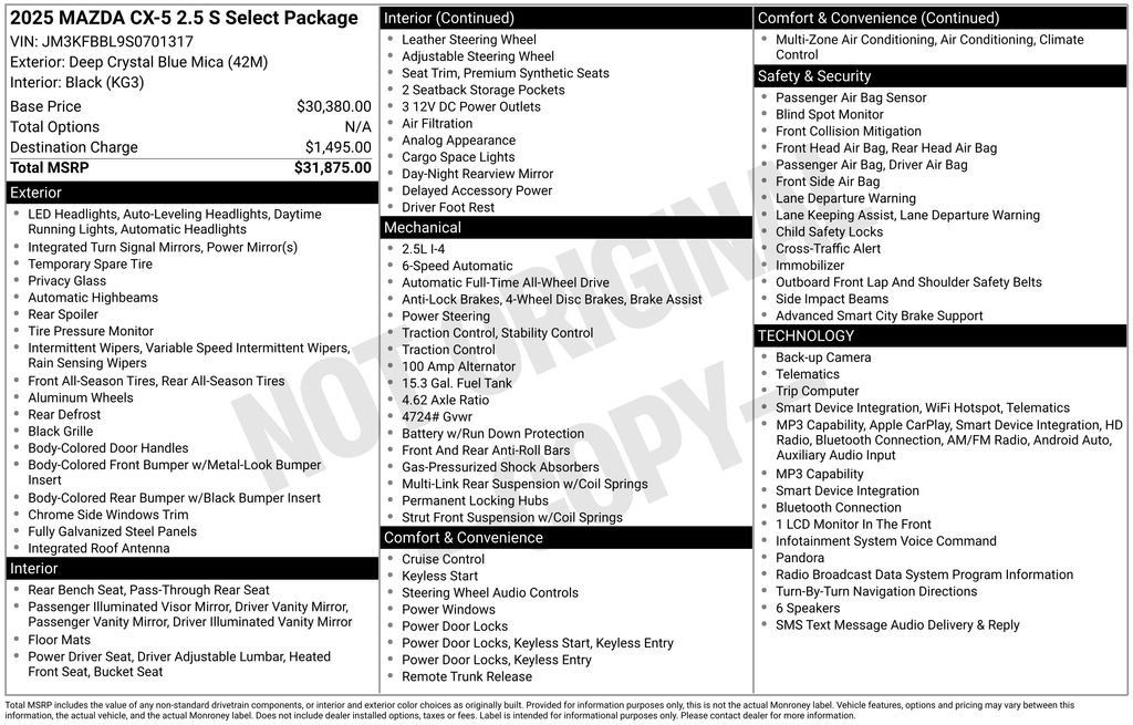 Used 2025 MAZDA CX-5 AWD 2.5 S w/ Select Package image 23