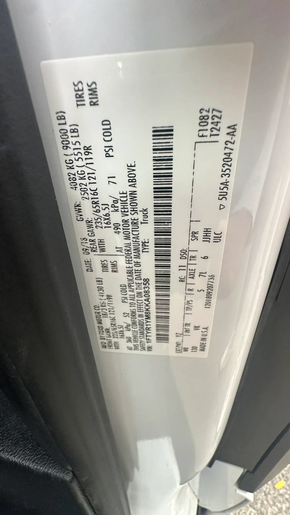 Used 2019 Ford Transit 250 130 Low Roof RWD image 13