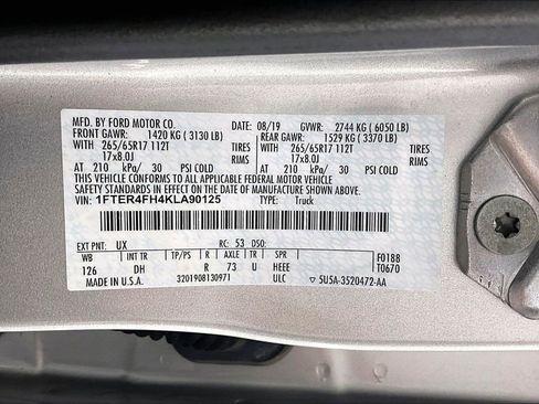 Certified 2019 Ford Ranger Lariat w/ Equipment Group 501A Mid image 36