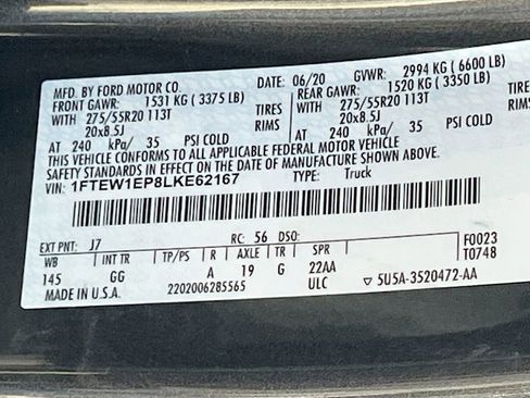 Used 2020 Ford F150 XL w/ Equipment Group 101A Mid AWD/4WD image 30