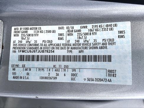 Used 2018 Ford Escape Titanium w/ Ford Safe & Smart Package image 36