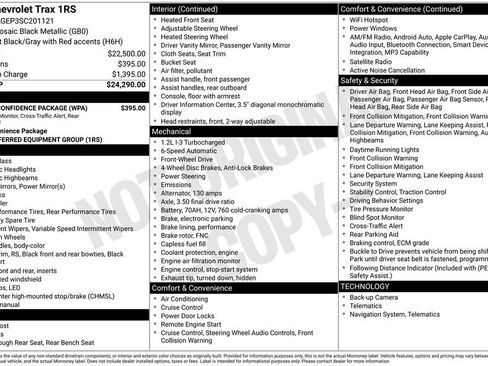 Used 2025 Chevrolet Trax RS w/ Driver Confidence Package FWD image 10