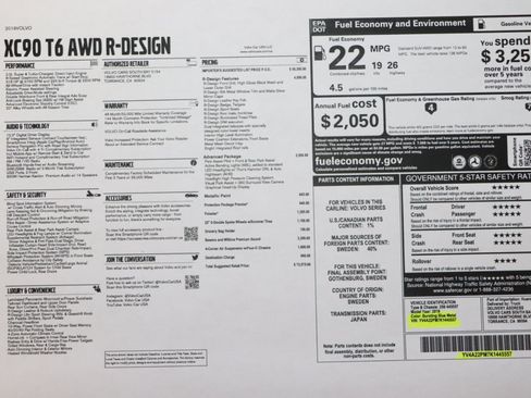 Used 2019 Volvo XC90 T6 R-Design w/ Advanced Package image 66