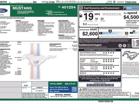 New 2026 Ford Mustang GT Premium w/ GT Performance Package RWD image 31