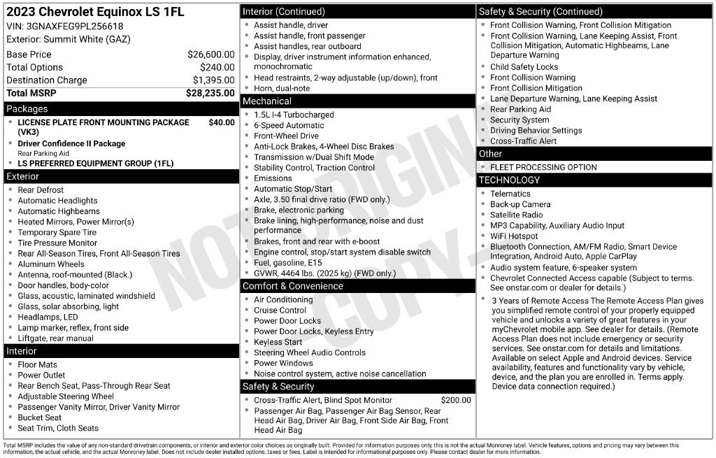 Used 2023 Chevrolet Equinox LS FWD image 22