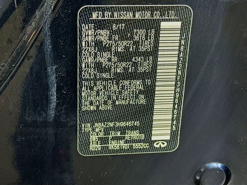 Used 2017 INFINITI QX80 2WD w/ Deluxe Technology Package image 45