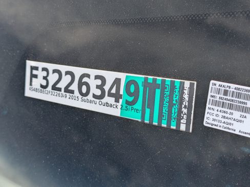 Used 2015 Subaru Outback 2.5i Premium w/ Protection Package #1 image 34