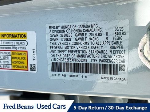 Used 2023 Honda Civic Sport image 26