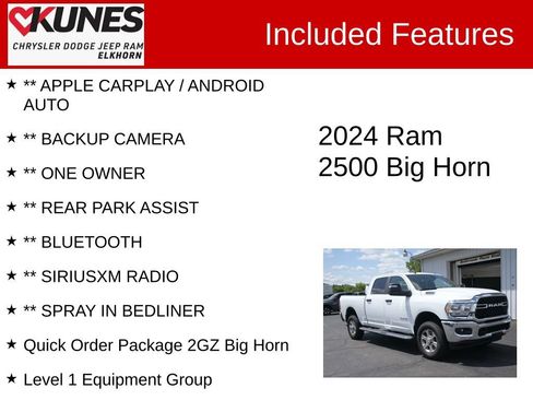Used 2024 RAM 2500 Big Horn w/ Bed Utility Group AWD/4WD image 2