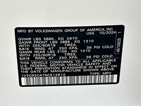 Certified 2025 Volkswagen Atlas Peak Edition SE image 36