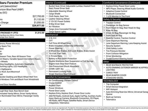 Certified 2021 Subaru Forester Premium w/ Popular Package #1 image 6