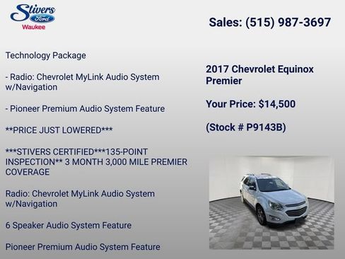 Used 2017 Chevrolet Equinox Premier w/ Enhanced Convenience Package FWD image 22