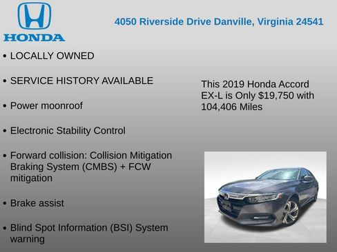 Used 2019 Honda Accord EX-L image 7
