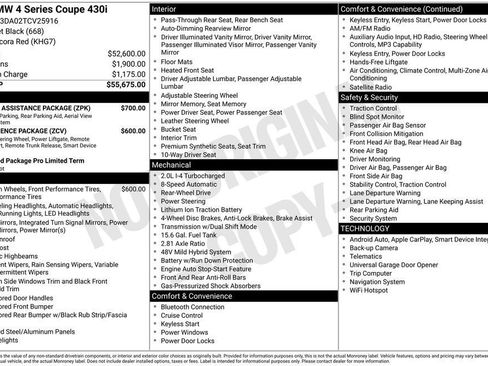 Used 2026 BMW 430i Coupe w/ Parking Assistance Package RWD image 33
