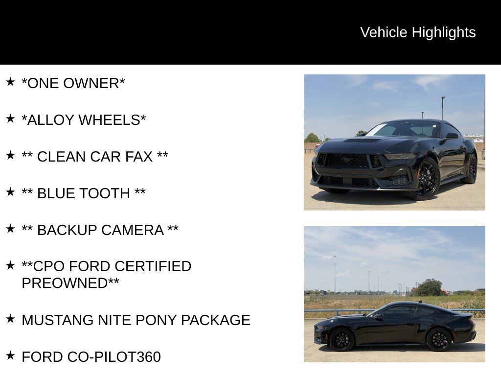 Used 2025 Ford Mustang GT w/ Mustang Nite Pony Package RWD image 4