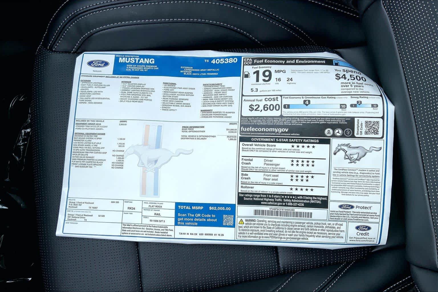 New 2026 Ford Mustang GT Premium RWD image 19