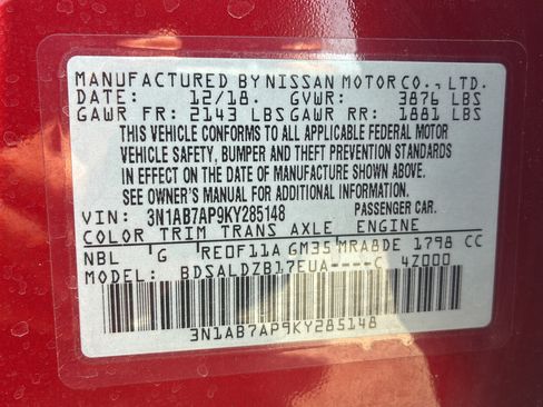 Used 2019 Nissan Sentra SV FWD image 38