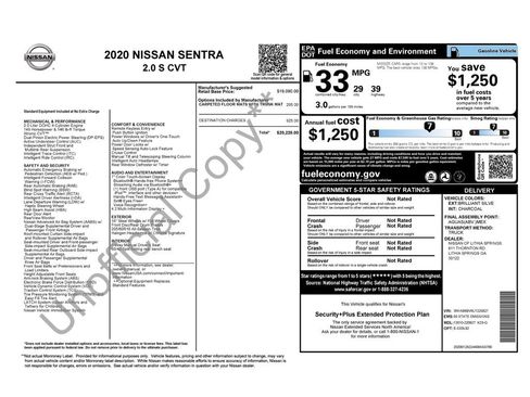 Used 2020 Nissan Sentra S FWD image 6