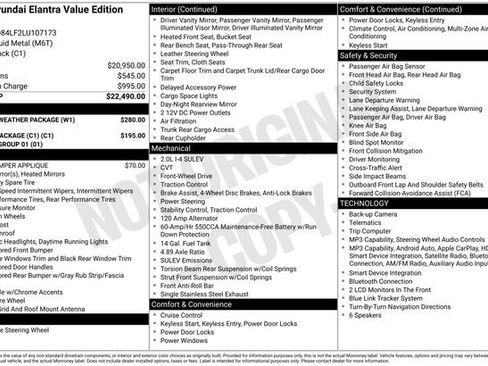 Used 2020 Hyundai Elantra Value Edition w/ Winter Weather Package FWD image 14