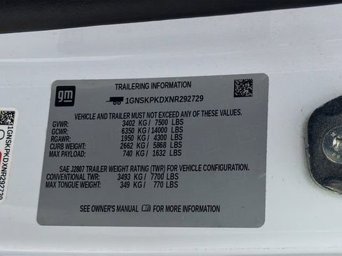 Used 2022 Chevrolet Tahoe Z71 w/ Luxury Package AWD/4WD image 39