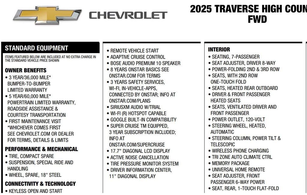 Used 2025 Chevrolet Traverse High Country FWD image 18