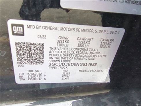 Used 2022 Chevrolet Silverado 1500 High Country w/ High Country Premium Package image 15