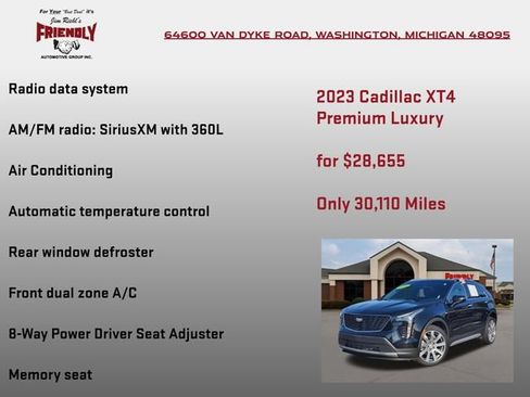 Used 2023 Cadillac XT4 Premium Luxury w/ Cold Weather Package FWD image 20