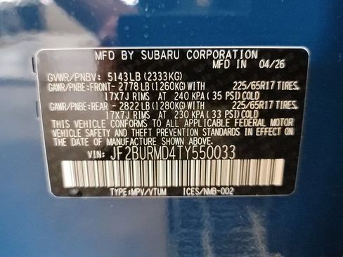 New 2026 Subaru Outback Wilderness AWD/4WD image 36