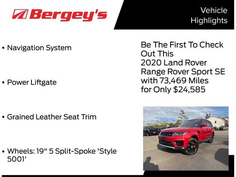 Used 2020 Land Rover Range Rover Sport SE image 5